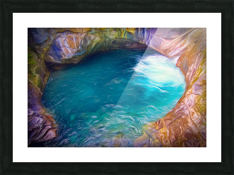 Glacial Pond Abstract Picture Frame print