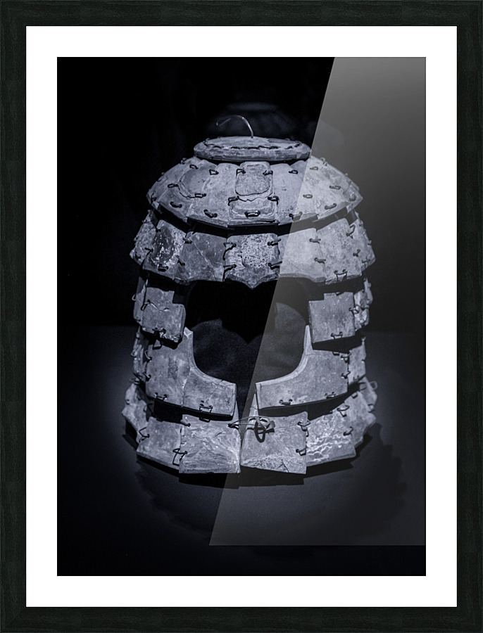 Warrior Headgear B&W Picture Frame print