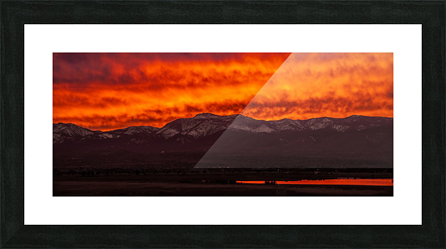 Mt Rose on Fire Picture Frame print