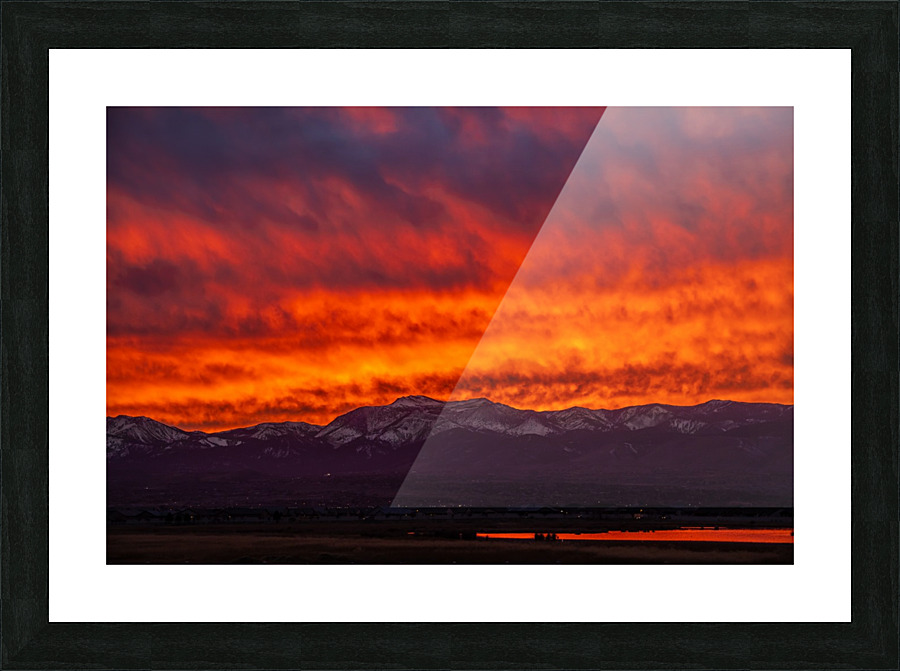 Mt Rose on Fire Full Picture Frame print