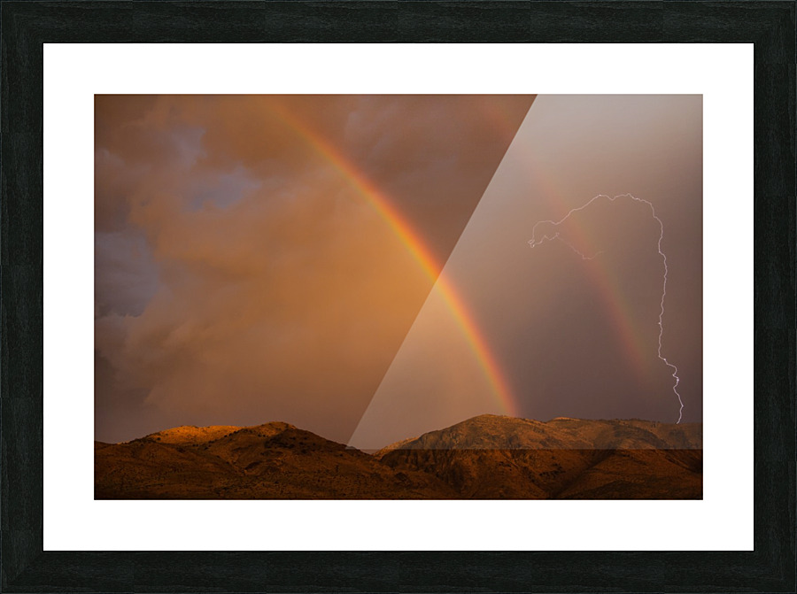 Rainbows and Lightning Picture Frame print