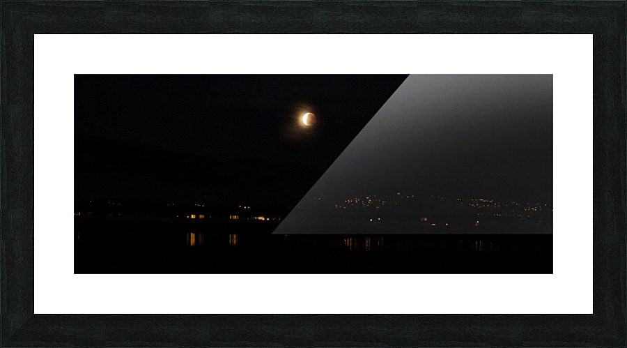 Partial Lunar Eclipse Picture Frame print