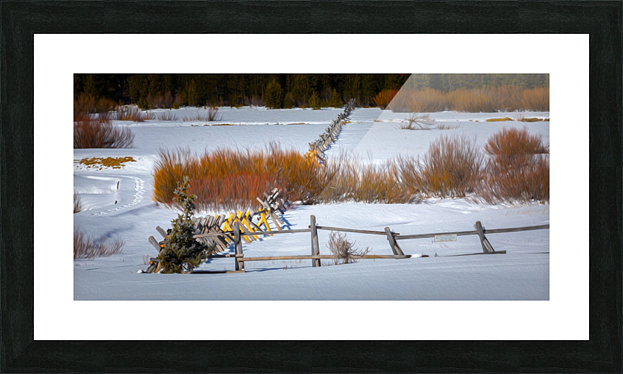 Snow Covered Meadow Squaw Valley Picture Frame print