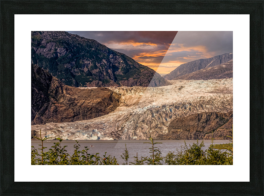 Mendenhall Glacier Sunset Picture Frame print