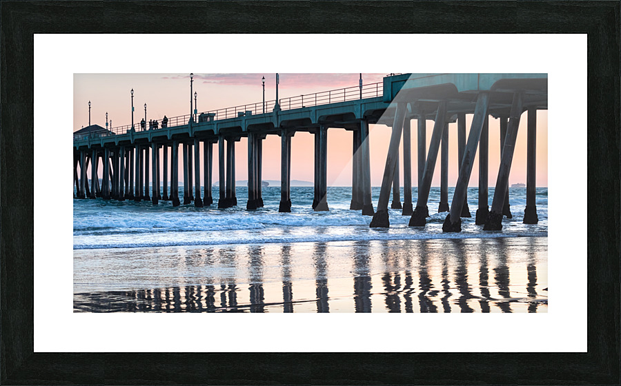 Reflecting Pilings Picture Frame print