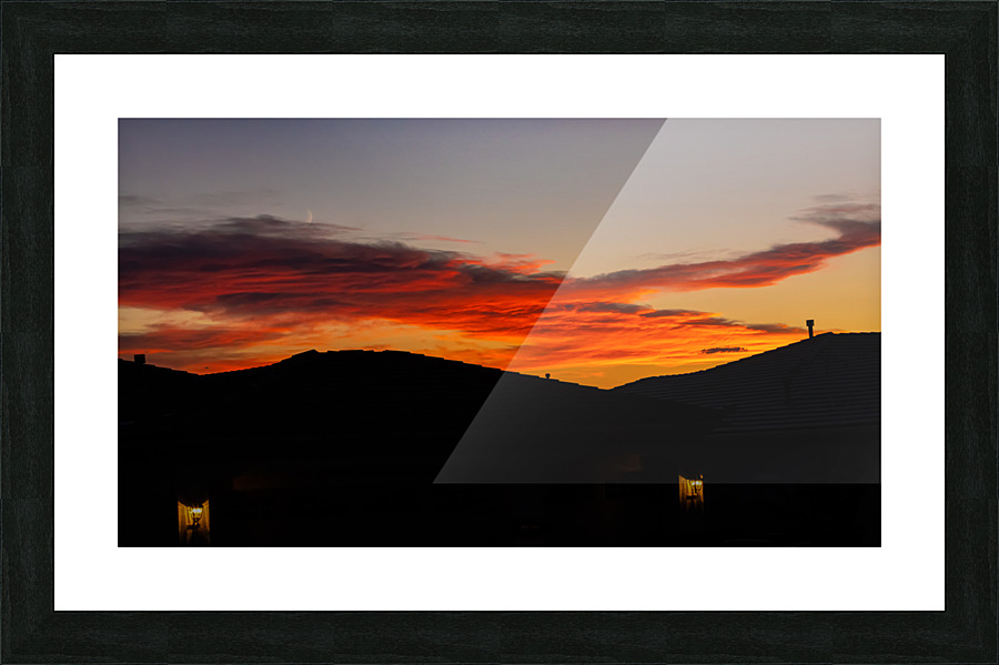 Suburban Sunset Picture Frame print