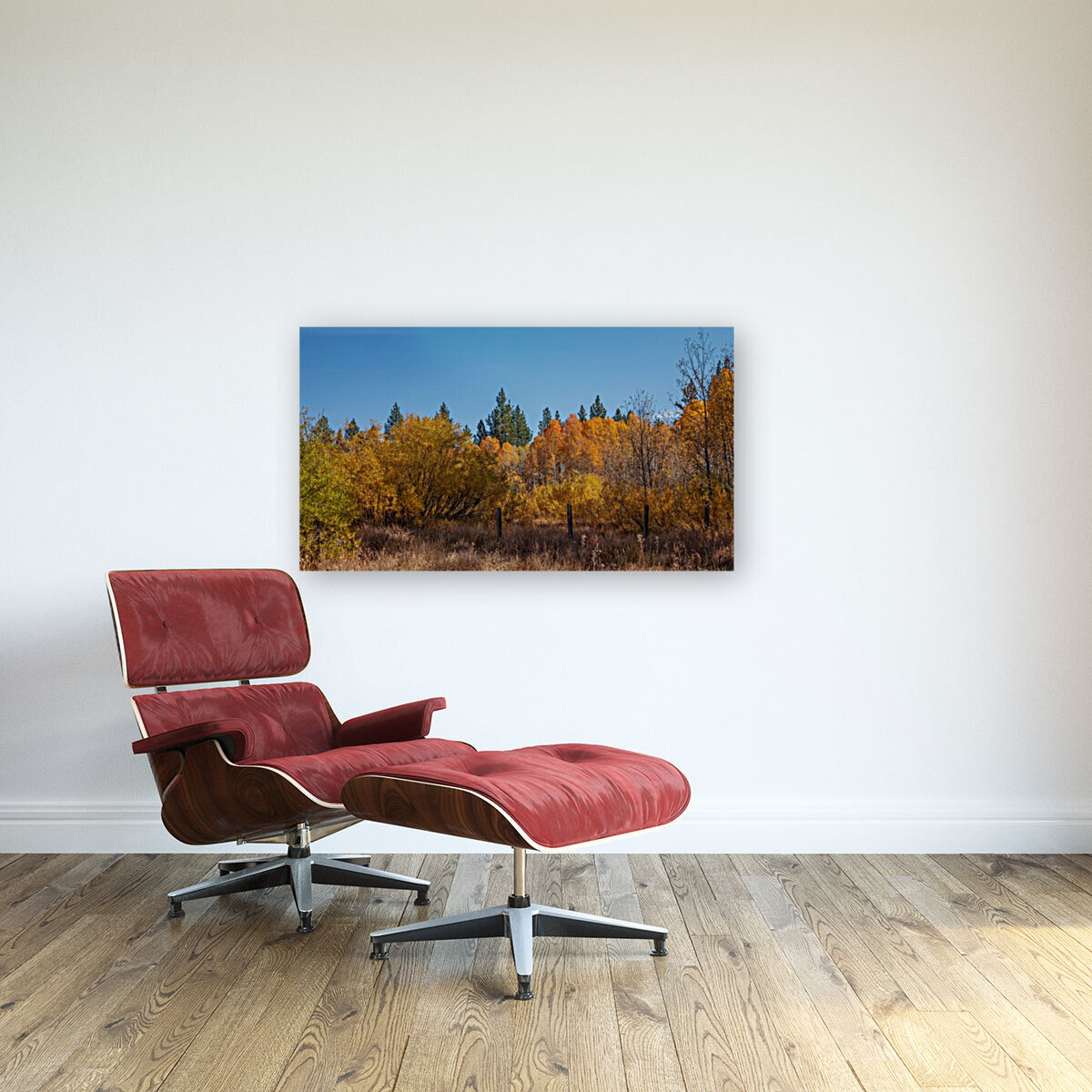 Tahoe Aspens with Posts Reproduction