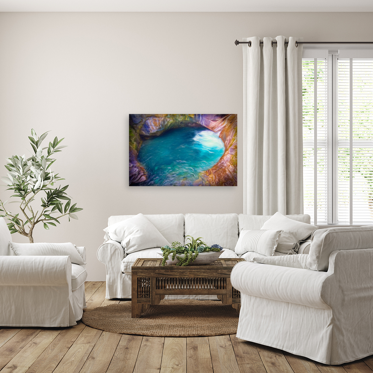 Glacial Pond Abstract Reproduction