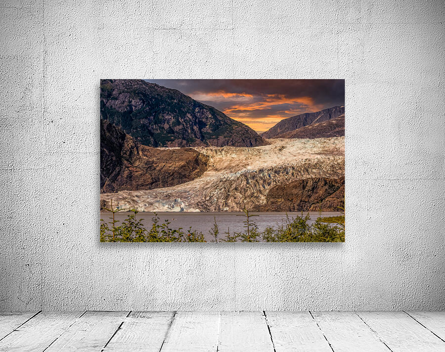 Mendenhall Glacier Sunset Wall Preview