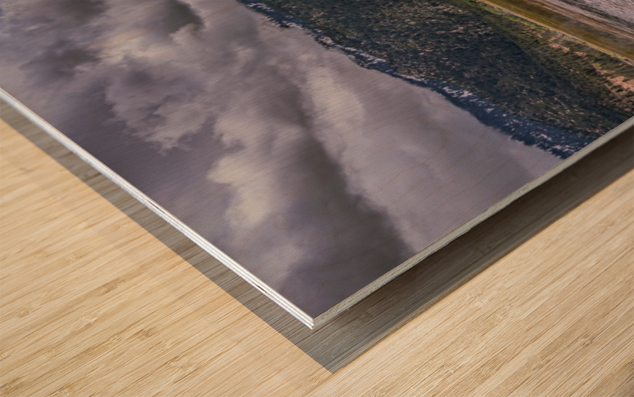 Misty Washoe Valley Wood print