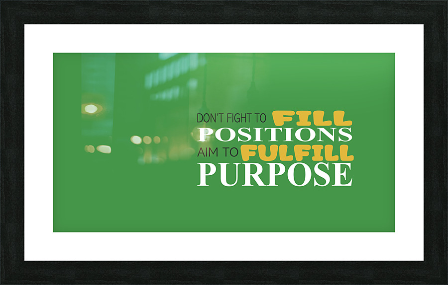 Purpose GREEN Picture Frame print