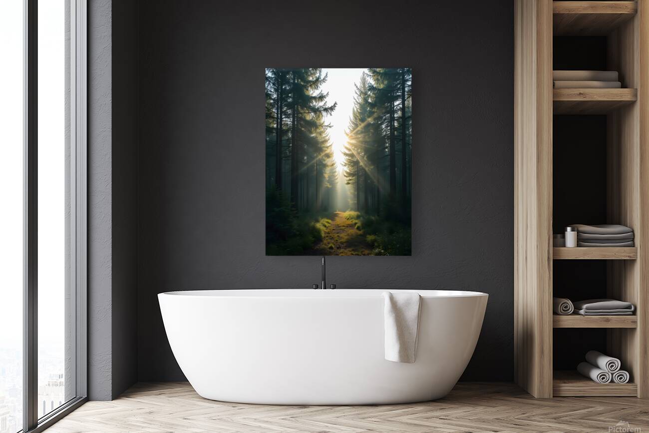 Sunlit Pine Forest 2 Reproduction