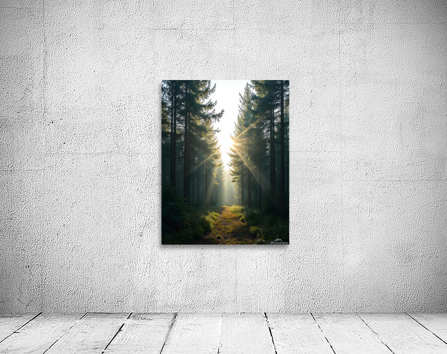 Sunlit Pine Forest 2 Wall Preview