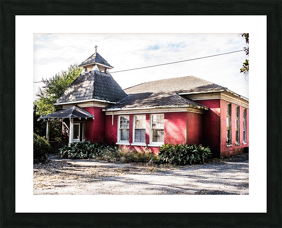 theRedChurchInSt.John wooda Picture Frame print
