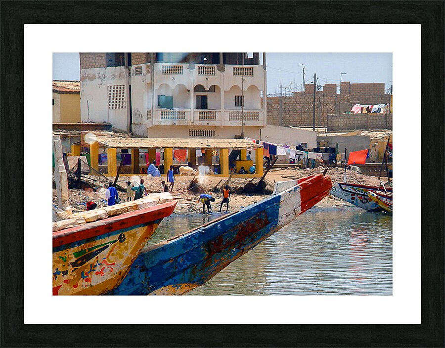 Fishing Village Picture Frame print