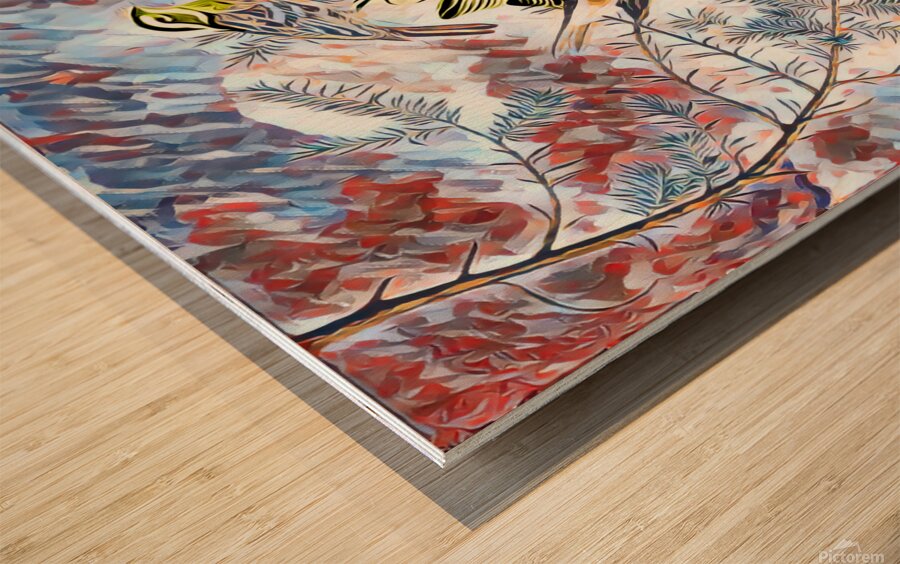 Rose Breasted Grosbeak c.1830 dig imp2 Wood print