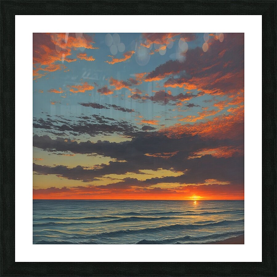 SUNSET OVER THE SEA 0 Picture Frame print