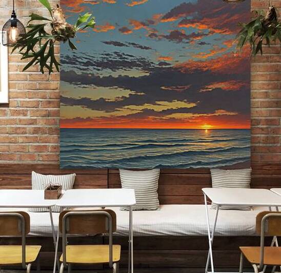 SUNSET OVER THE SEA 0 by jack pote