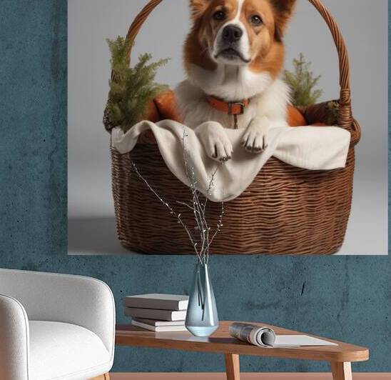 ultra realistisch 8 k a Dog basket with d by jack pote