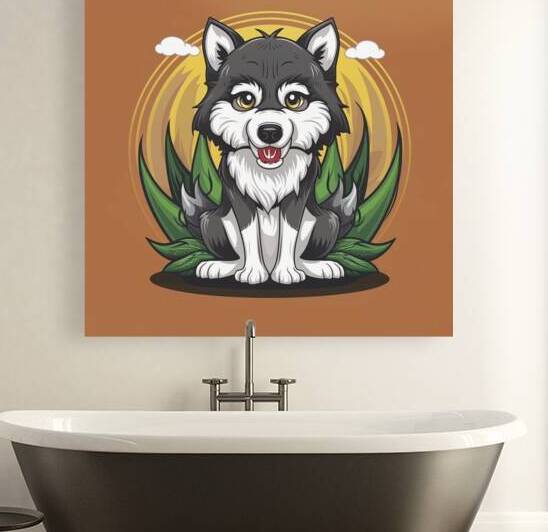 wild animal t shirt design phonk style wolf carto by jack pote