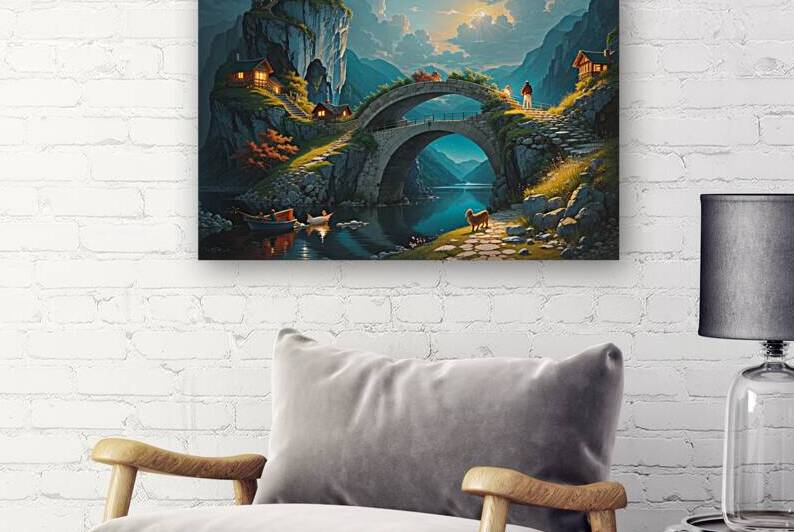 Fishing was originally painted as an oil by jack pote
