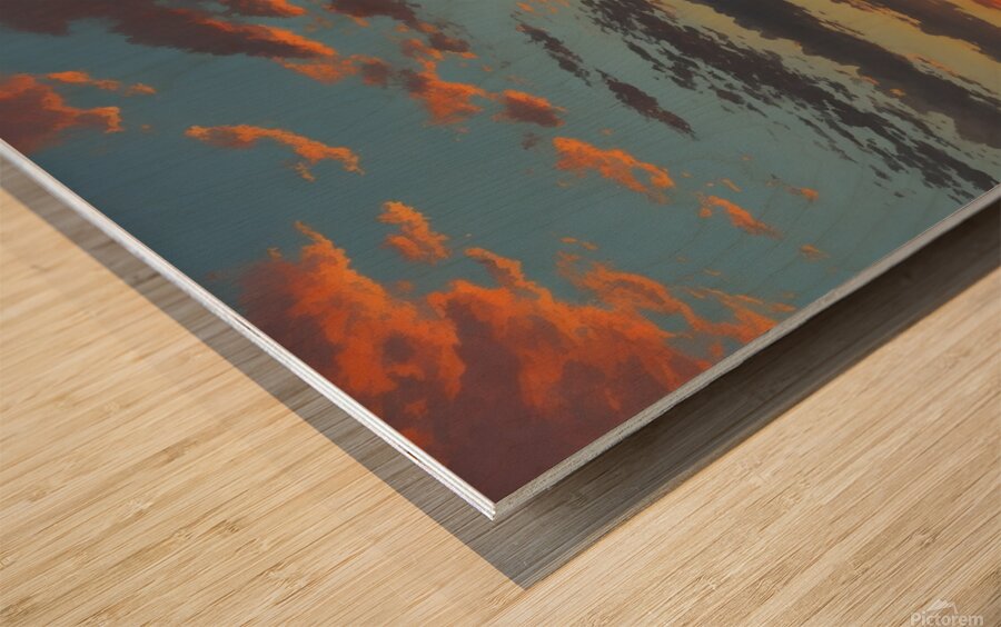 SUNSET OVER THE SEA 0 Wood print