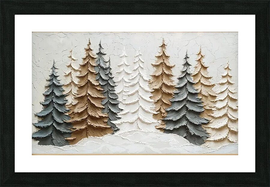 snow trees Picture Frame print