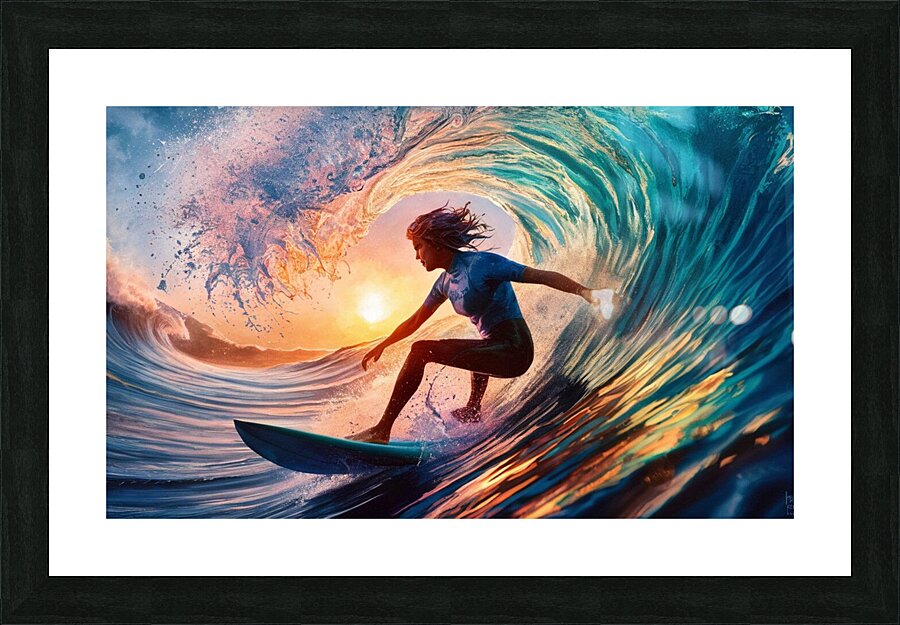 Nice wave Picture Frame print