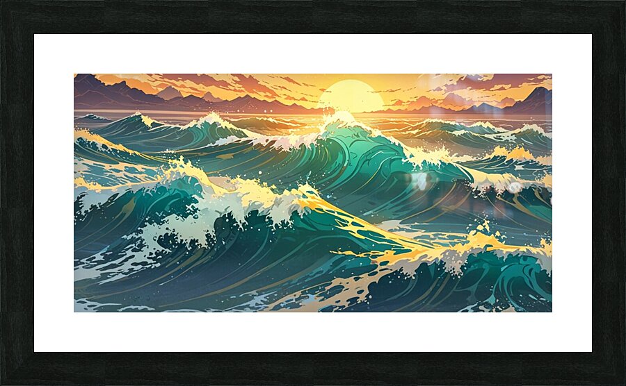 Ocean waves Picture Frame print