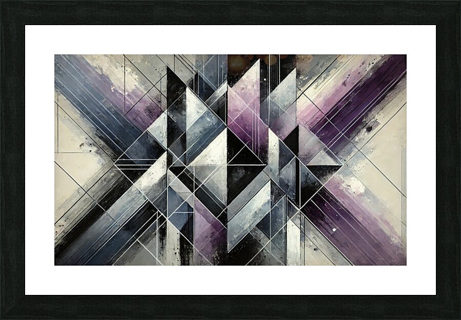 Intersecting Dimensions: A Symphony in Violet Picture Frame print
