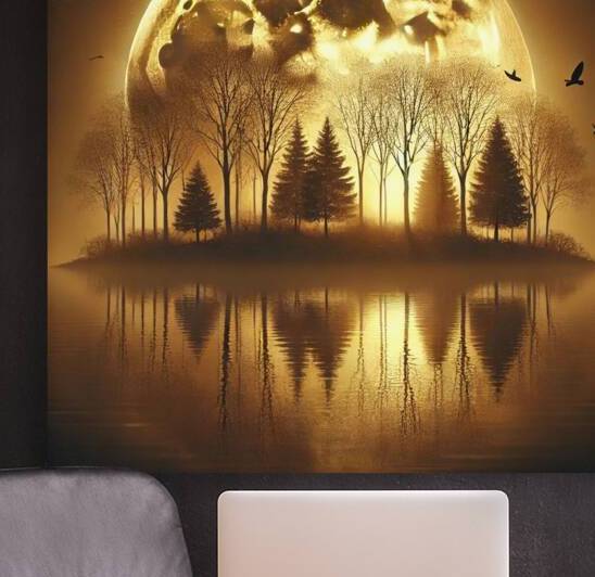 Beautiful huge moon wall art by ProLuca