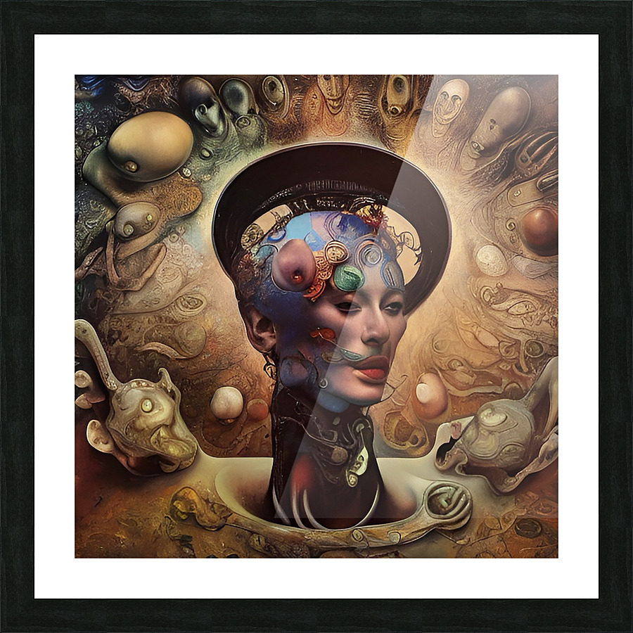 Head talk Picture Frame print