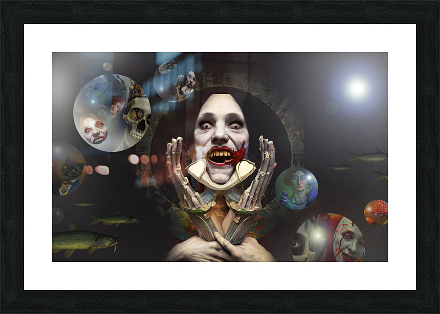 black sun Picture Frame print