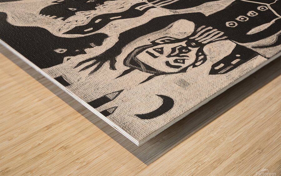 cardinal flees demons Wood print