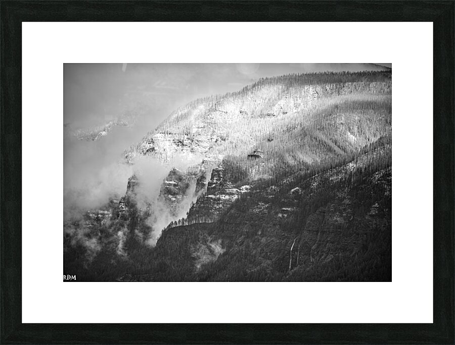 6750 Columbia River Gorge B and W 1 of 1 Picture Frame print