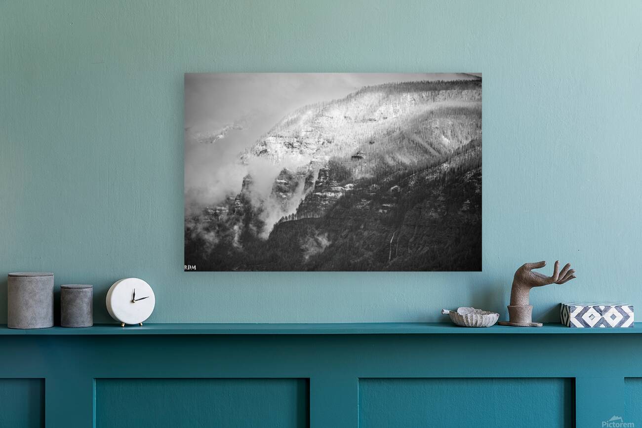 6750 Columbia River Gorge B and W 1 of 1 Reproduction