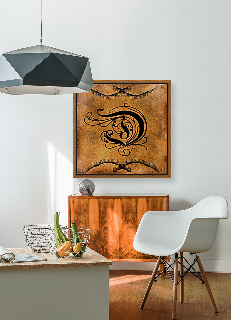 Beautiful Monogram Letter D Reproduction