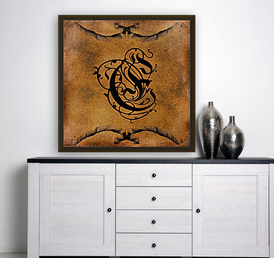 Beautiful Monogram Letter E Reproduction