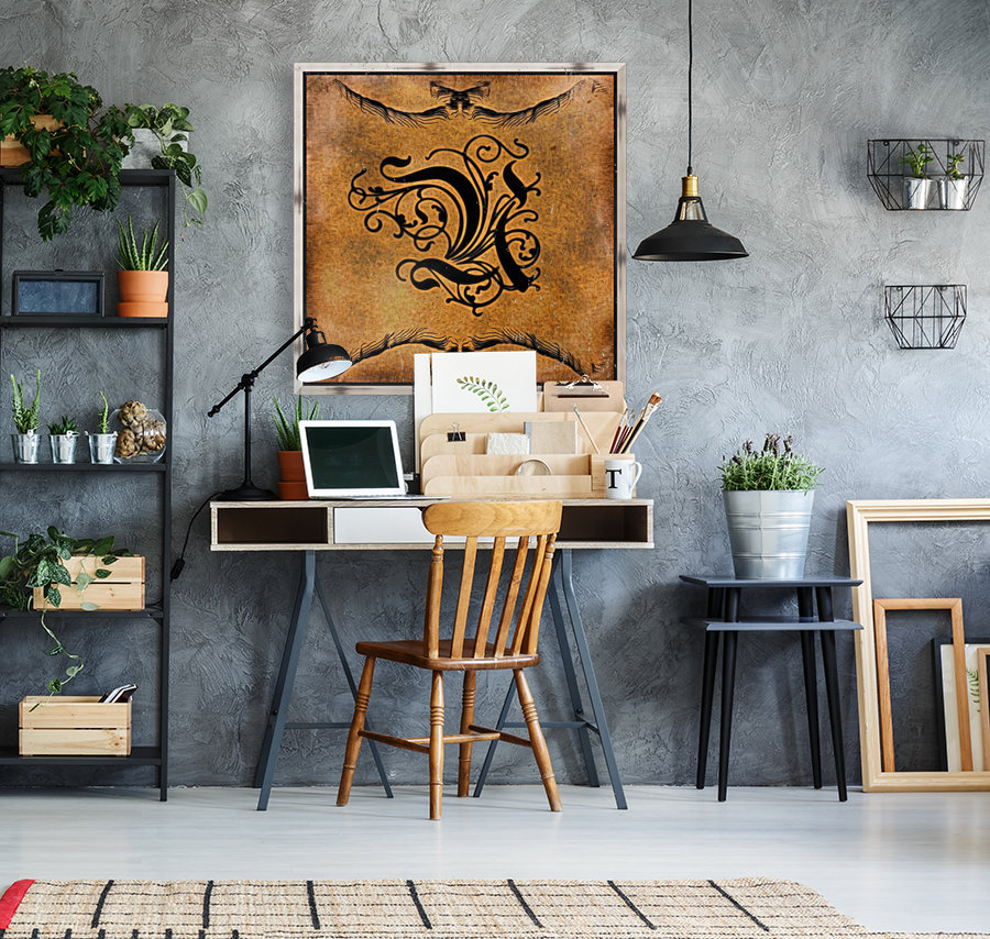 Beautiful Monogram Letter U Reproduction