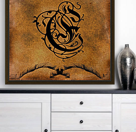 Beautiful Monogram Letter E by George Cuda