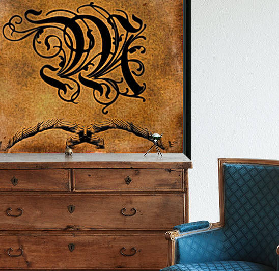 Beautiful Monogram Letter M by George Cuda