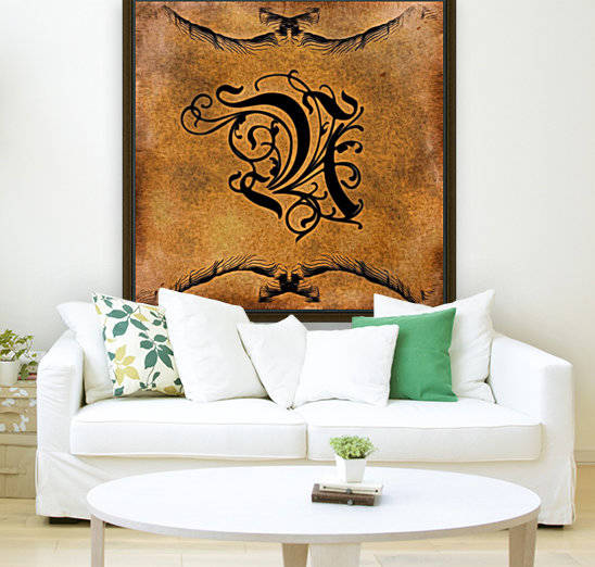 Beautiful Monogram Letter N by George Cuda