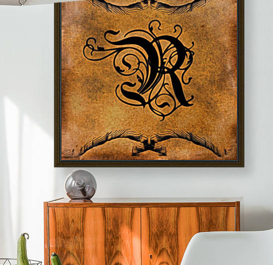 Beautiful Monogram Letter R by George Cuda