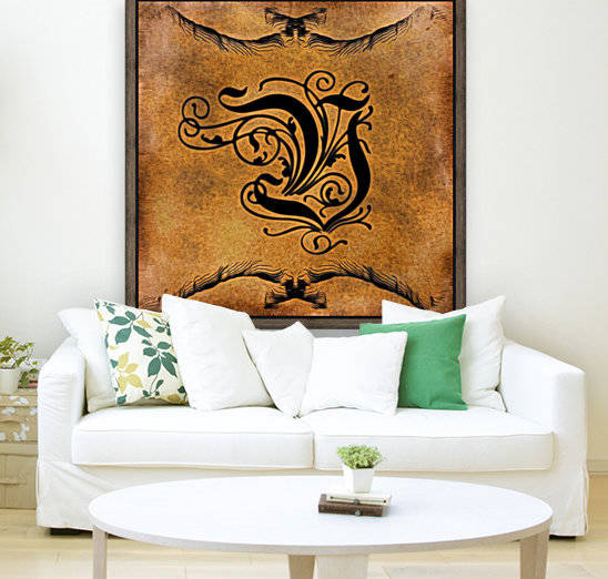Beautiful Monogram Letter V by George Cuda