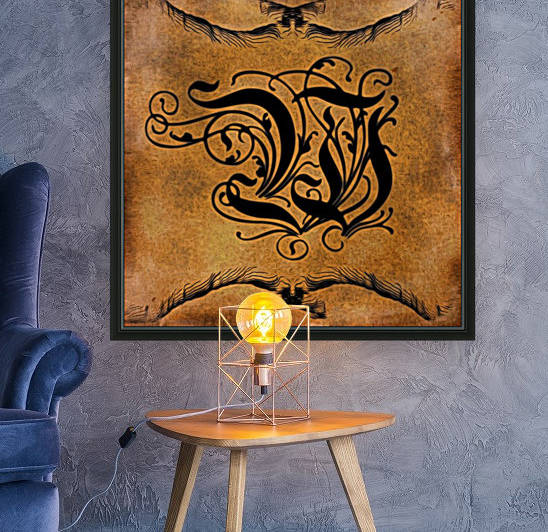 Beautiful Monogram Letter W by George Cuda