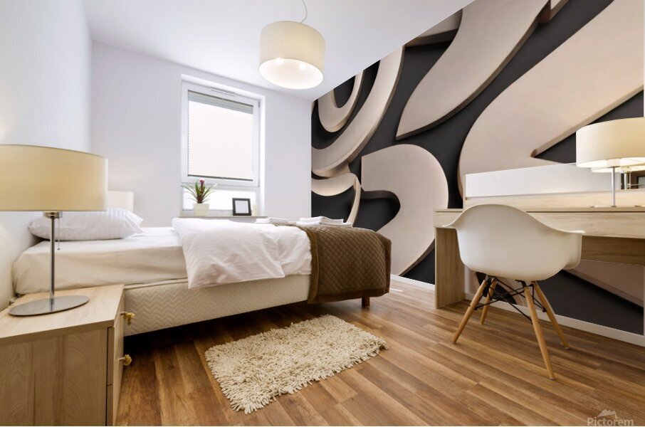 Dimensional elegance 3D Abstracted Sophistication Mural print