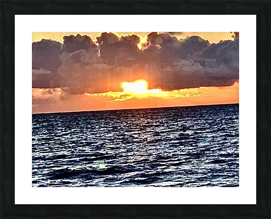 Celestial Canvas: Ocean Sunset Masterpiece Picture Frame print