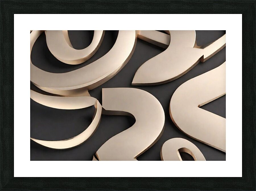 Dimensional elegance 3D Abstracted Sophistication Picture Frame print