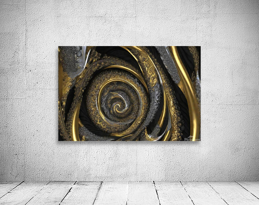 Elegance in Time: Mystical Gold Black and Silver Time Piece Collection 1 Wall Preview