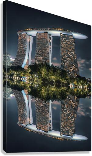  Marina Bay sands reflection Canvas Print